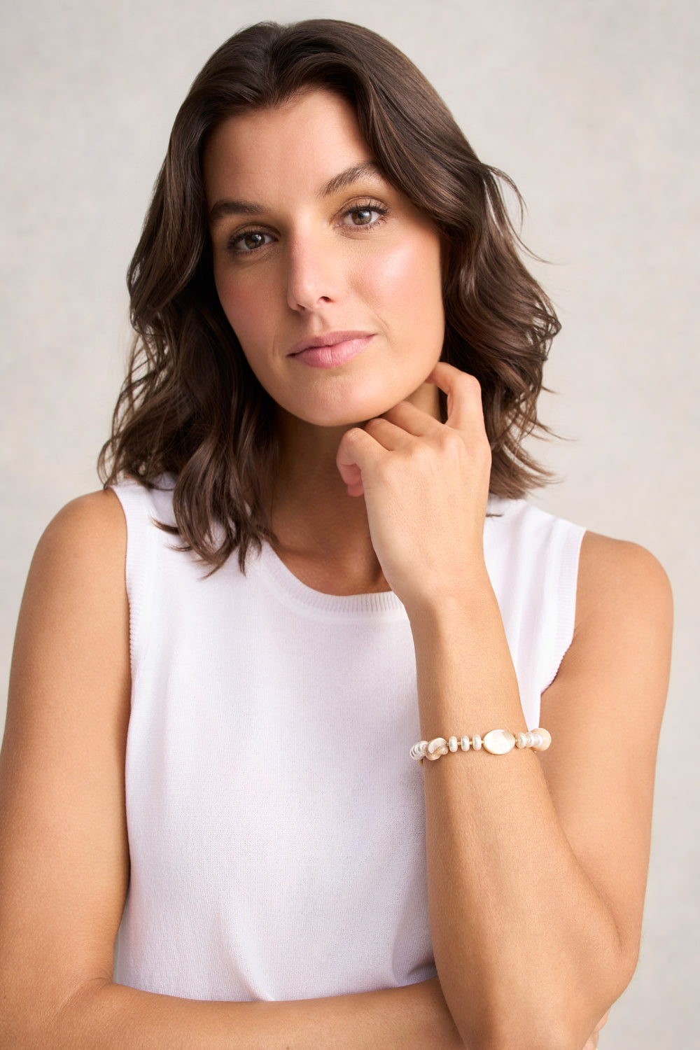Stone & Pearl Wrist - Multicolour