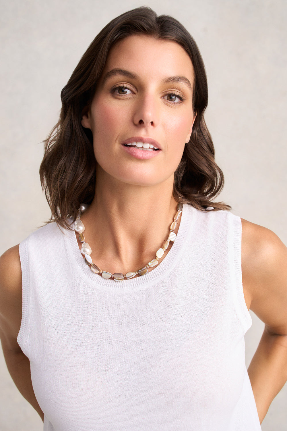 Shell & Pearl Necklace - Multicolour