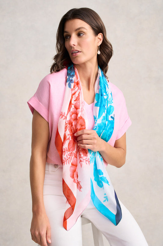 Botanical Pattern Scarf - Multicolour
