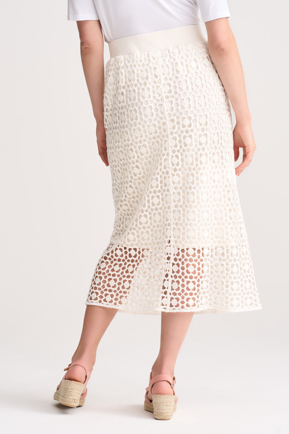 Cotton Lace Skirt - Chalk