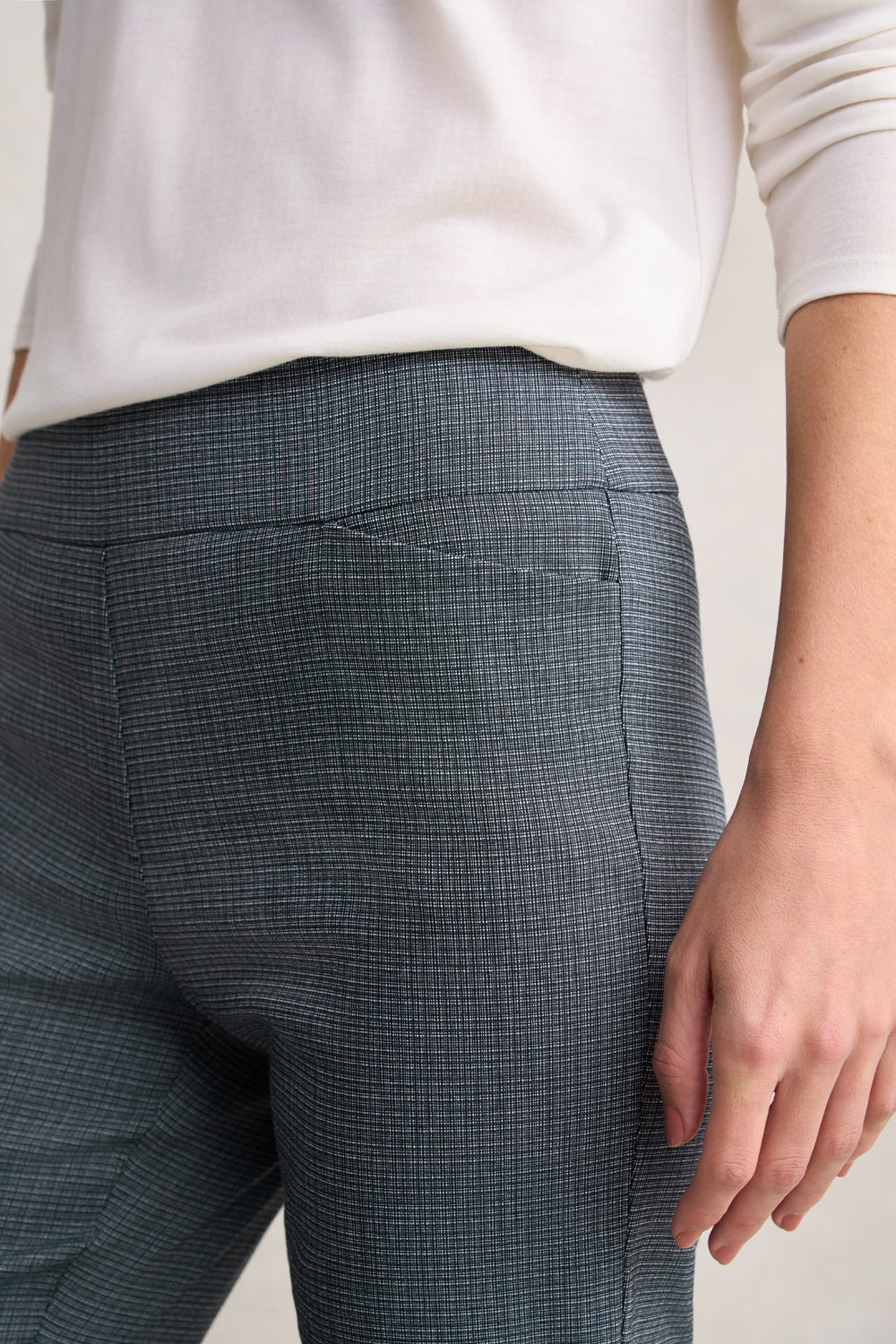 Tapered Check Pant - Ink Textured Check