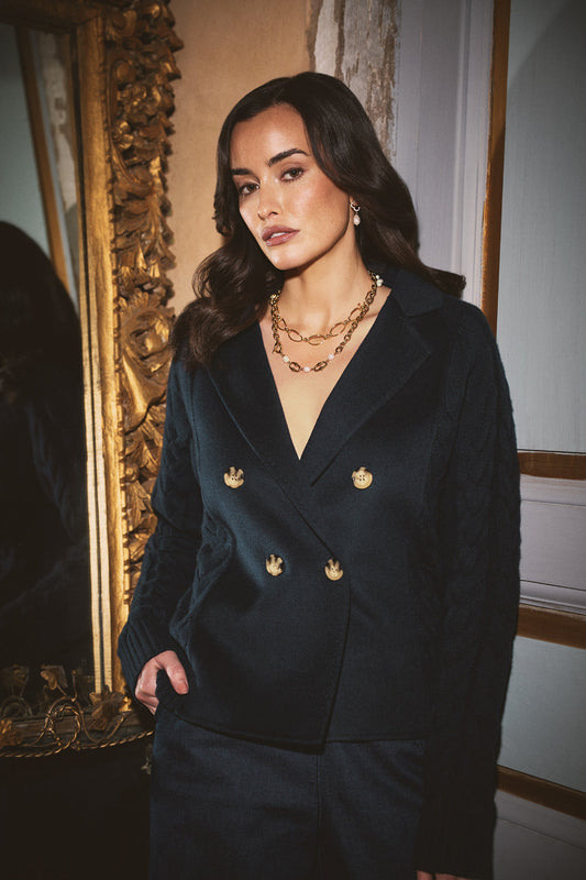 Cable Mix Jacket - Ink