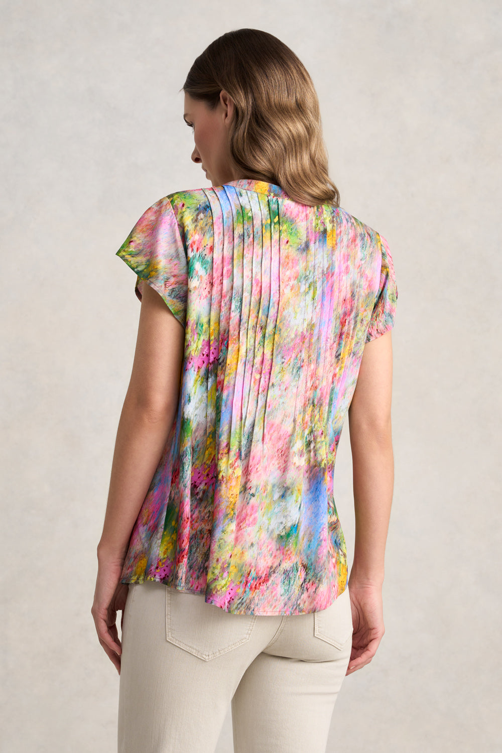 Lightweight Print Blouse – Meadow Print