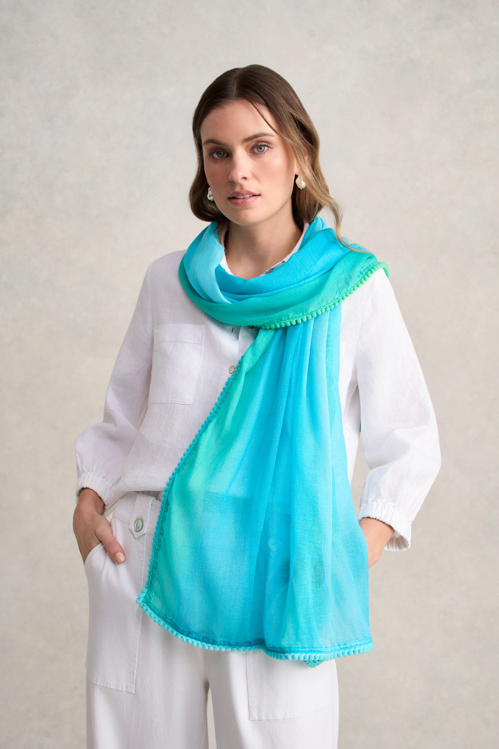 Ombre Scarf – Blue