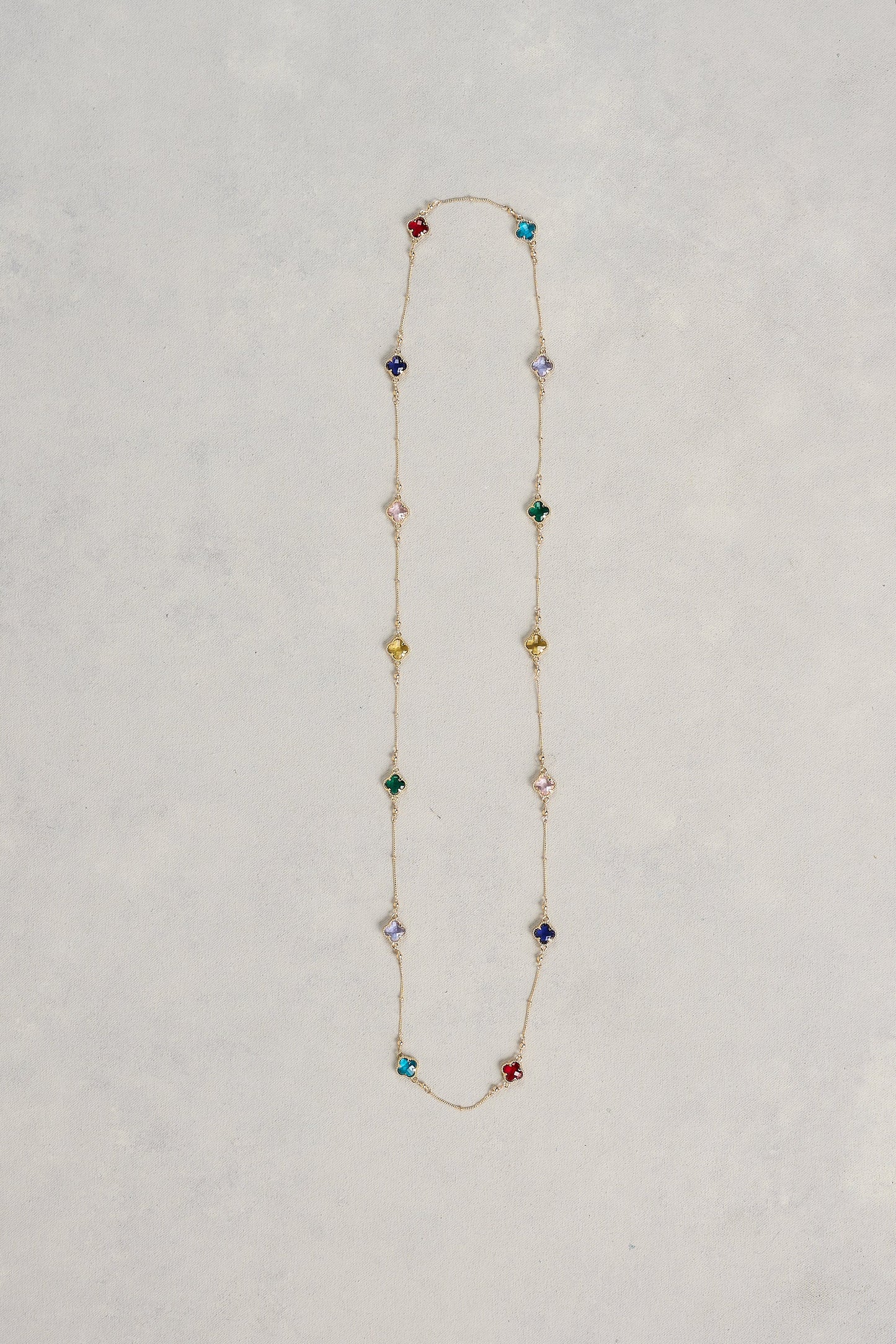 Coloured Clover Necklace - Multicolour
