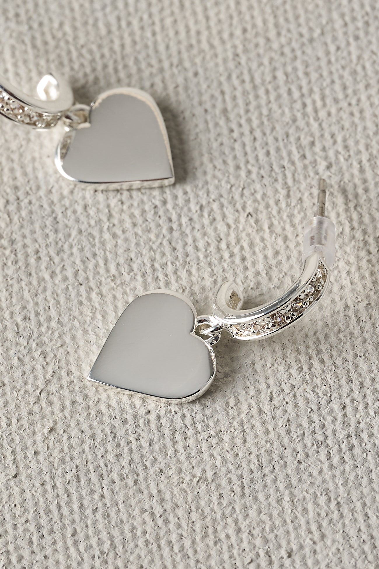 Heart Studs Sterling Silver Plated