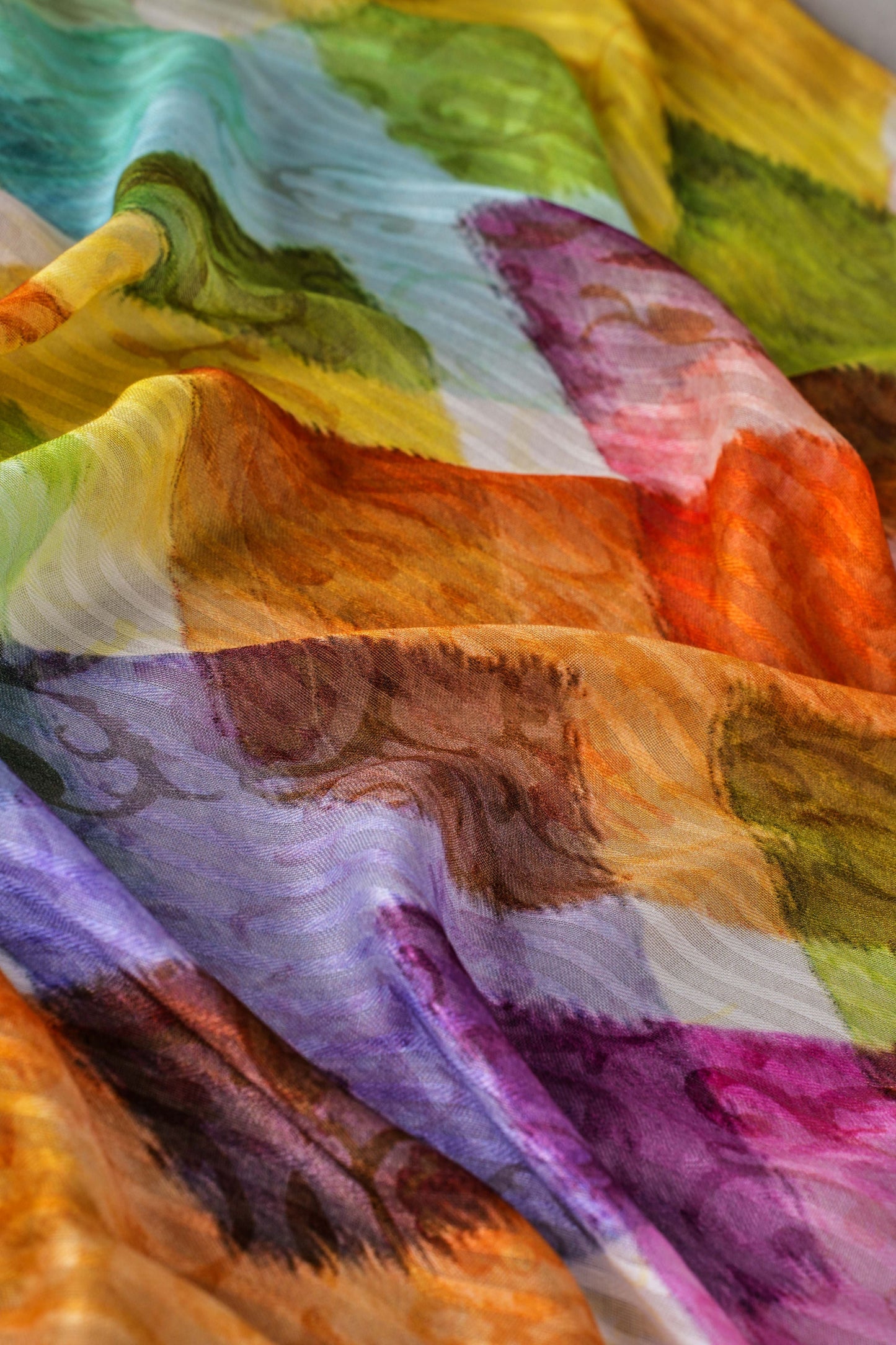 Textured Diamond Scarf – Multicolour