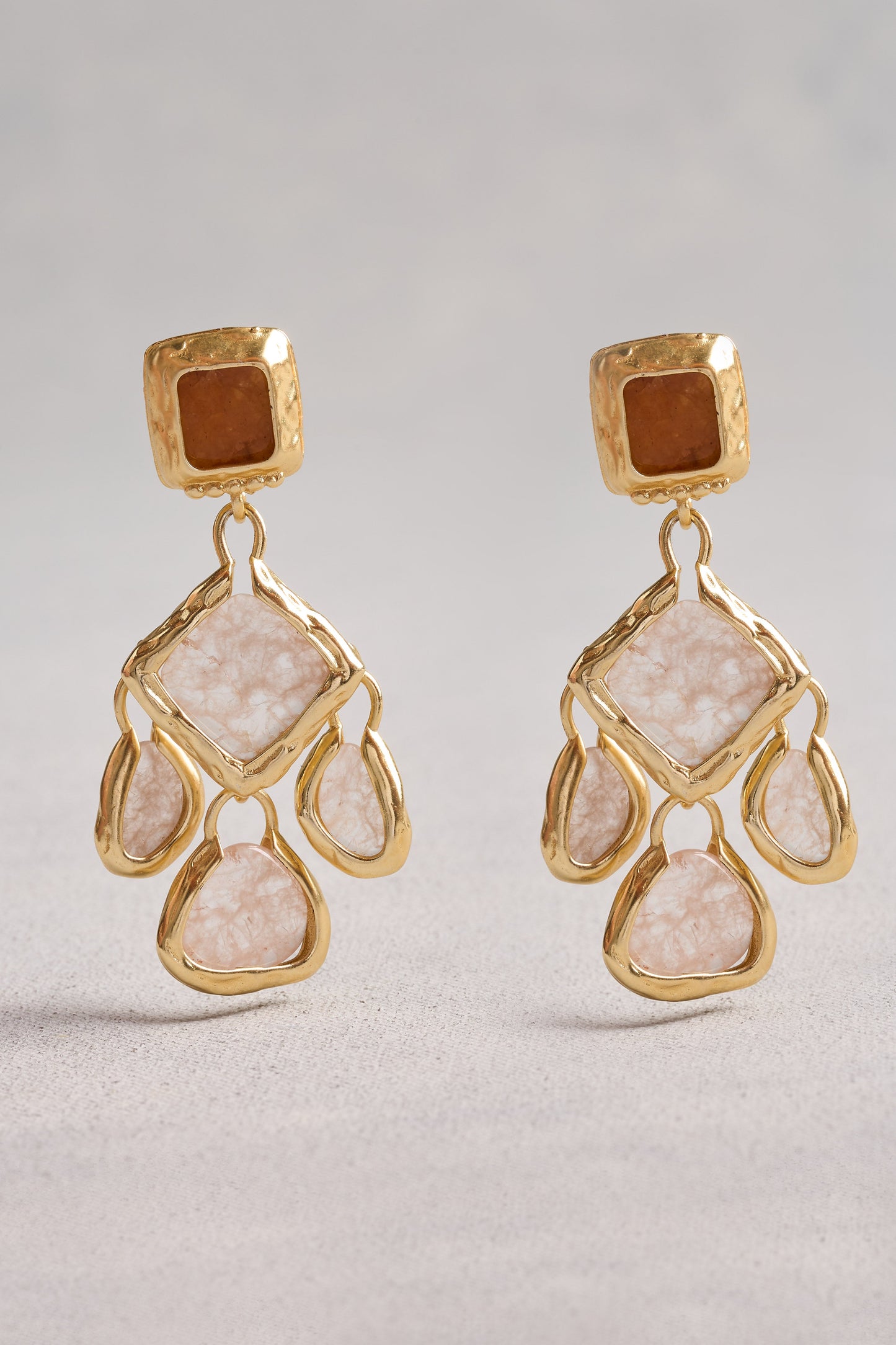 Chandelier Earrings - Pink