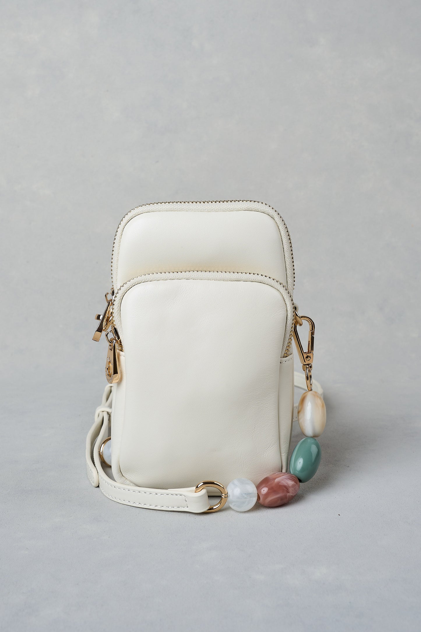 Beaded Phone Bag - Cream