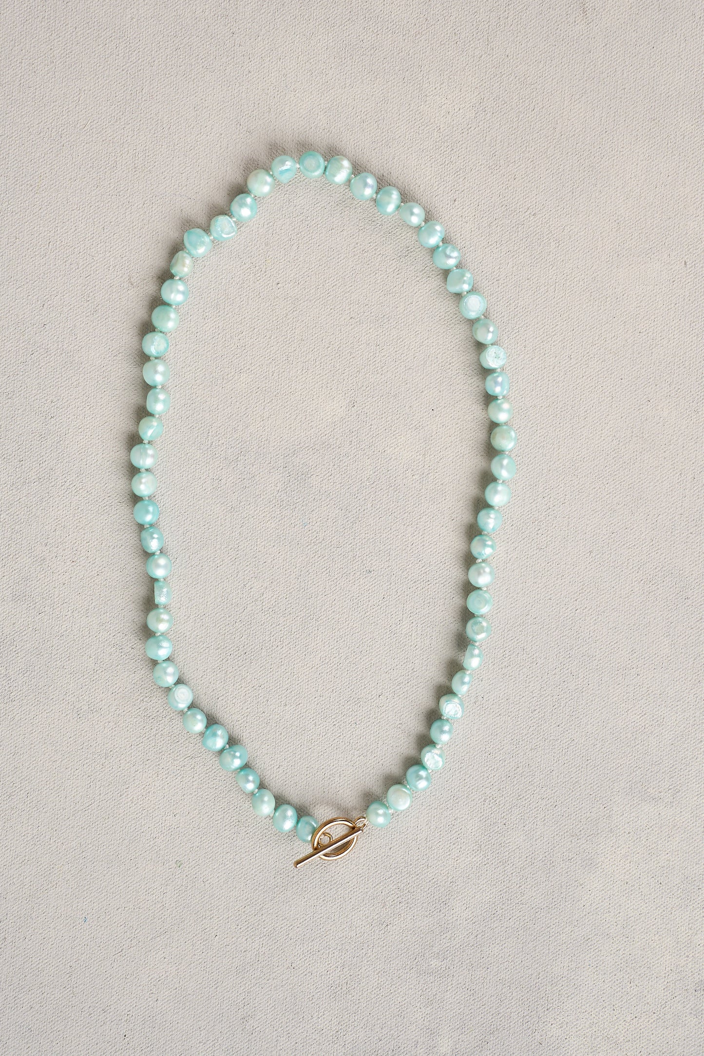 Aqua Blue Pearl Necklace