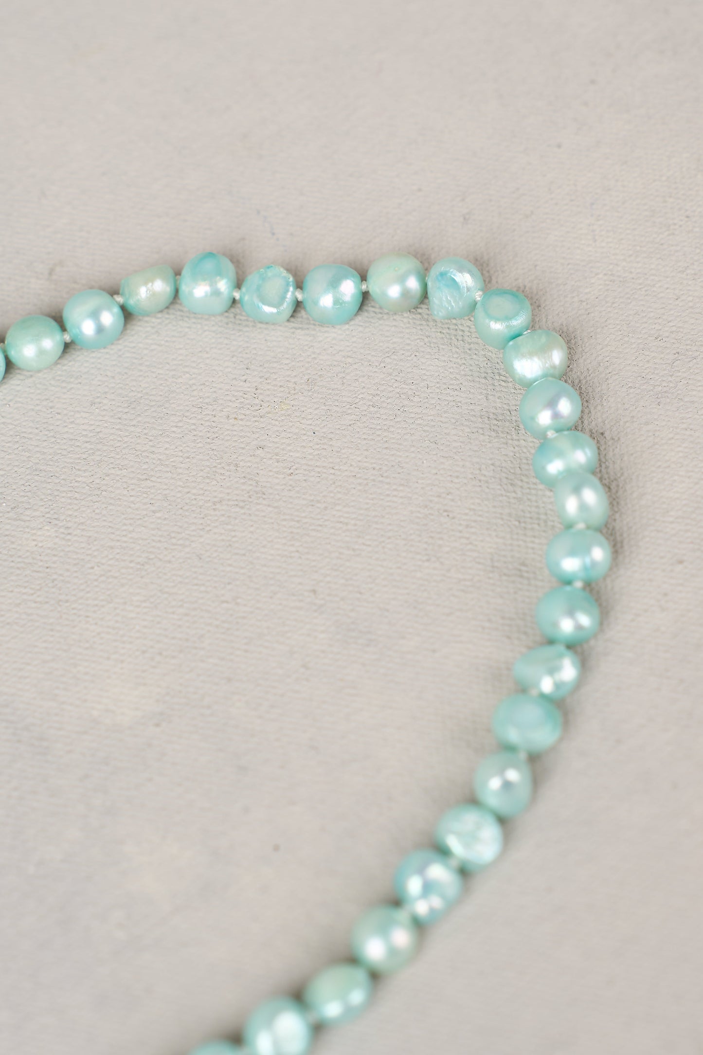 Aqua Blue Pearl Necklace