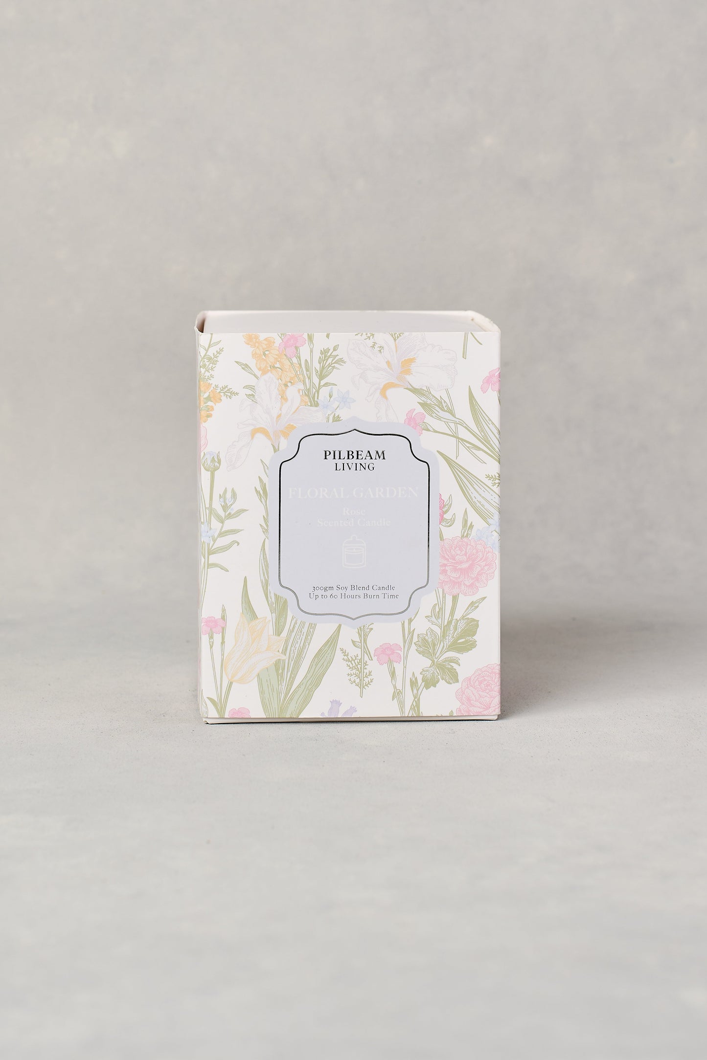 Floral Garden Glass Cloche Candle