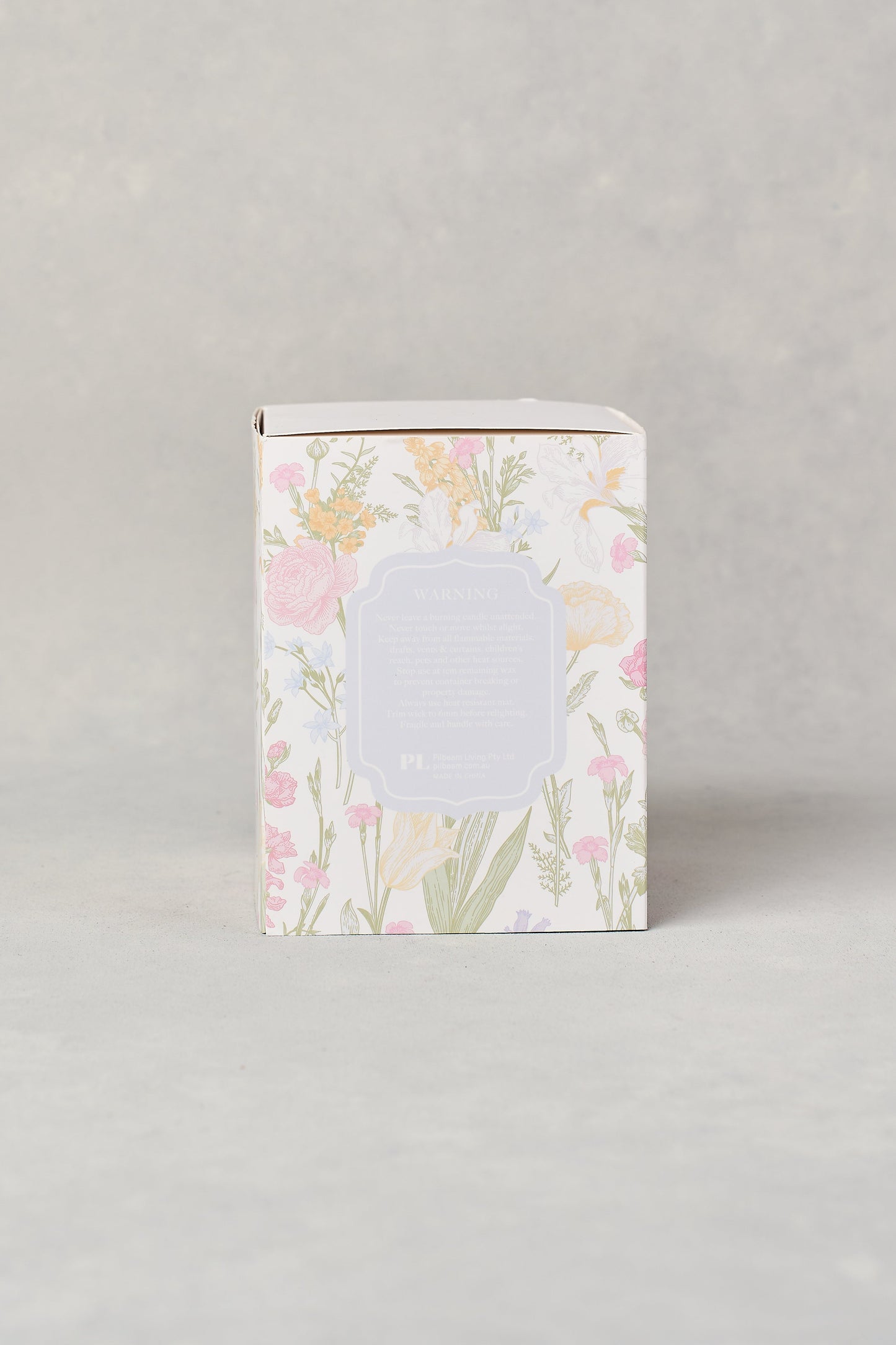 Floral Garden Glass Cloche Candle