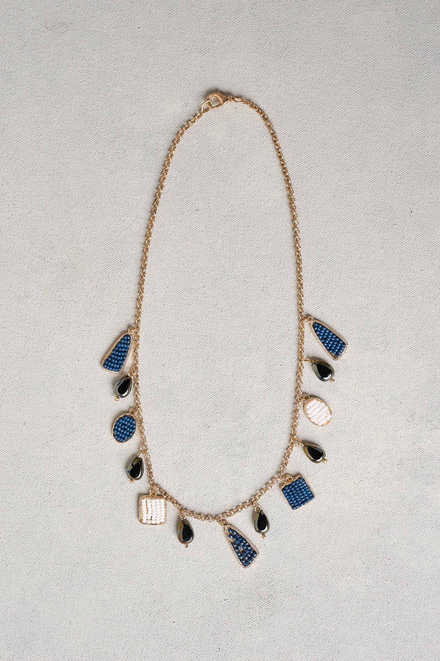 Midnight Shimmer Charm Necklace - Multicolour