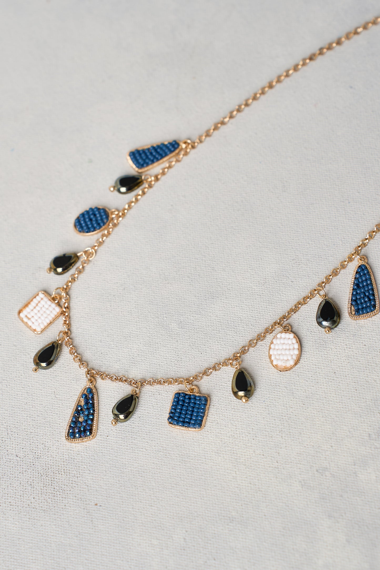 Midnight Shimmer Charm Necklace - Multicolour