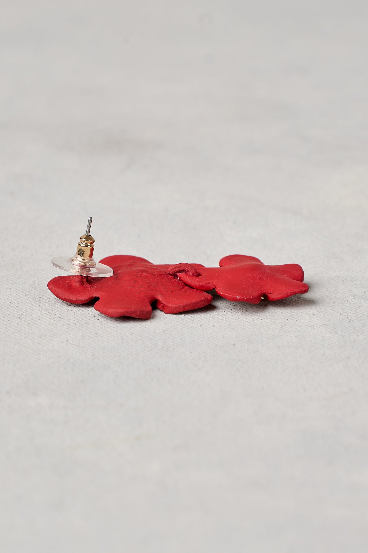 Red Floral Earrings