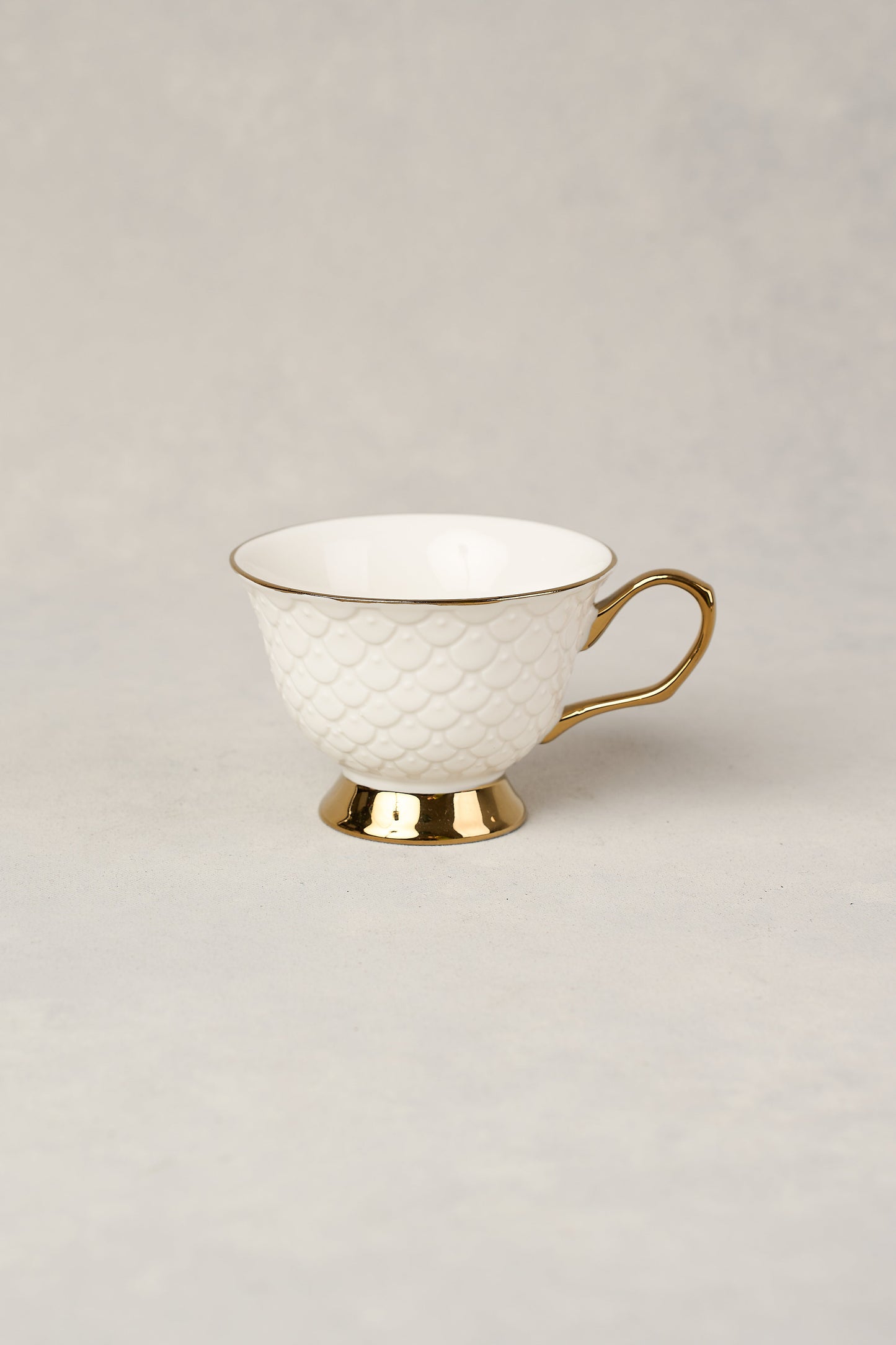 Ripple White Cup & Saucer
