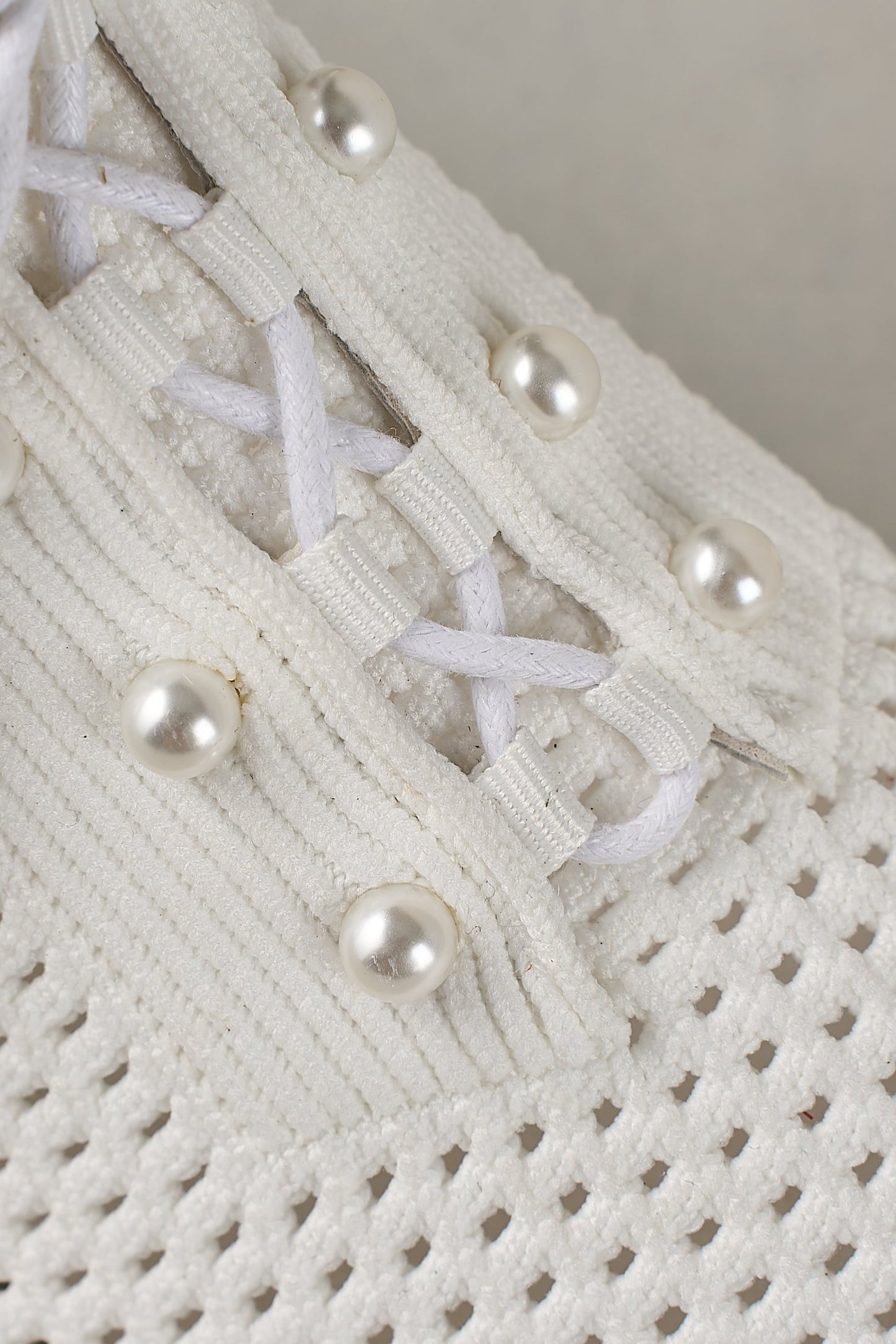 Perla Knit Sneaker - White