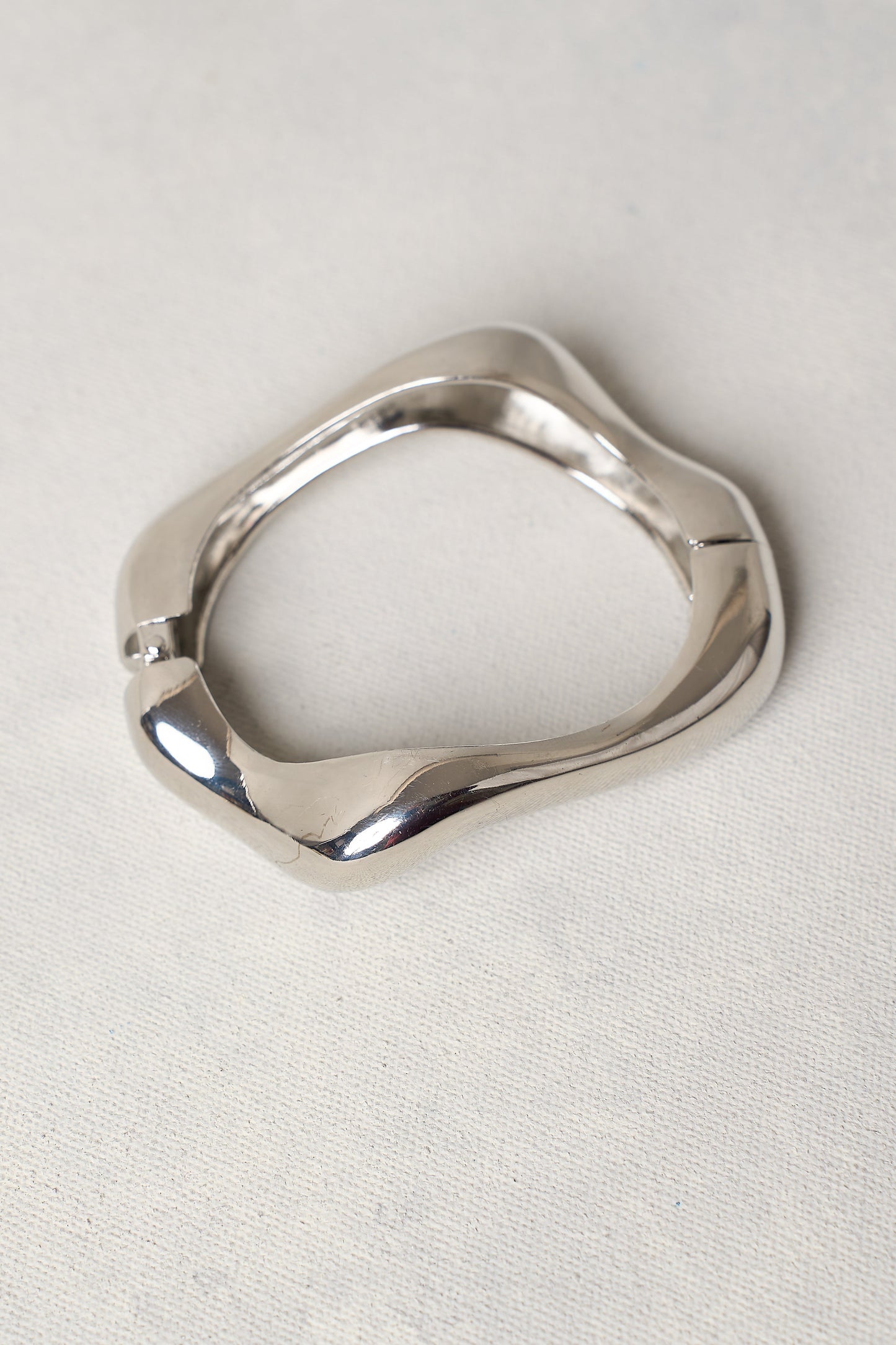 Sculptural Silver Bangle
