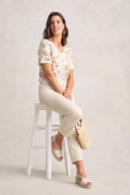 Embroidered Tee - Tile Embroidery
