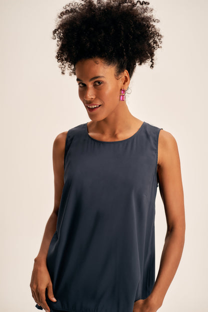 Olivia Newton-John Silk Tunic - Twilight