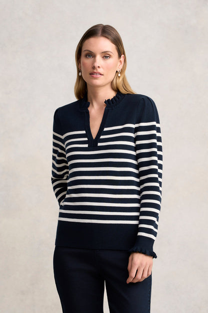 Stripe Wool Jumper - Cream & Ink Stripe
