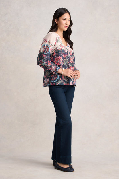 Placement Print Blouse - Tapestry Print