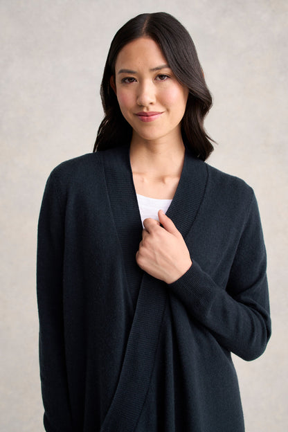 Wool Cashmere Cardigan - Ink