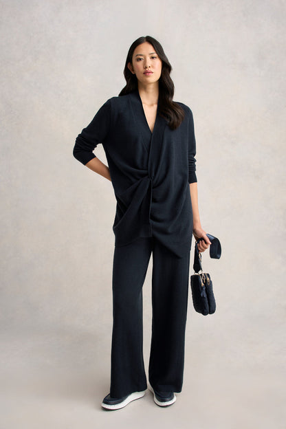 Wool Cashmere Cardigan - Ink