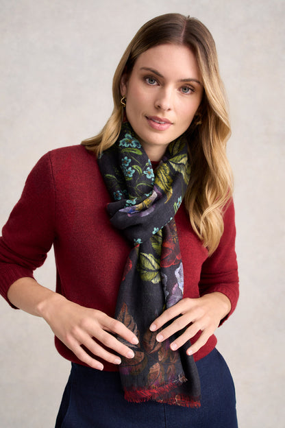 Midnight Floral Gardens Scarf - Multicolour