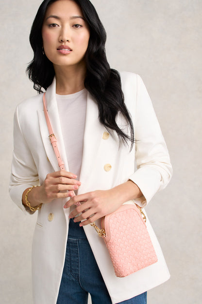 Soft Woven Phone Bag - Light Pink
