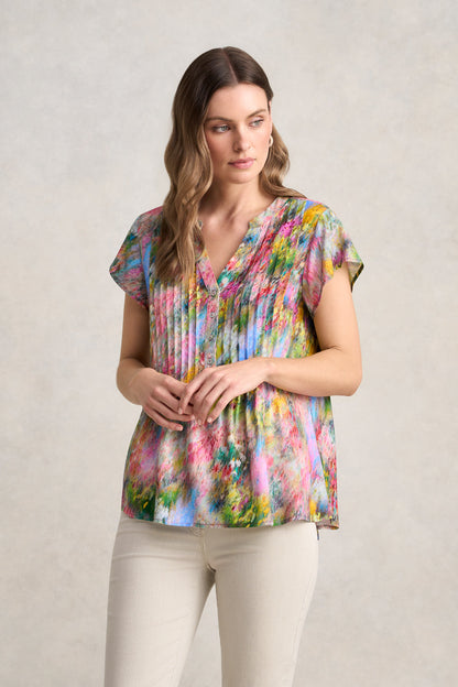 Lightweight Print Blouse – Meadow Print