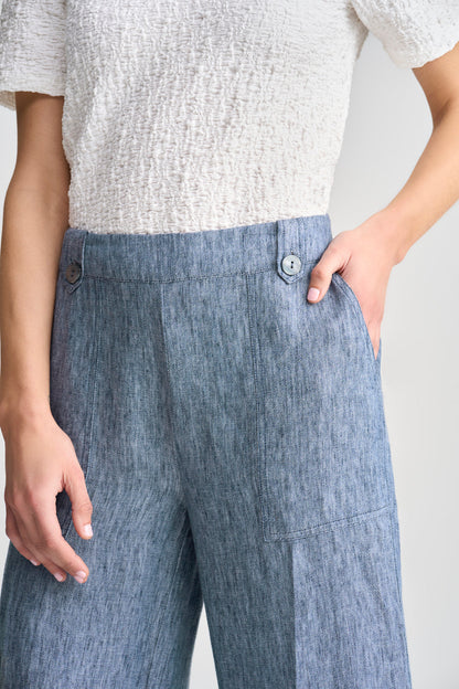Twill Hemp Linen Pant - Indigo Twill