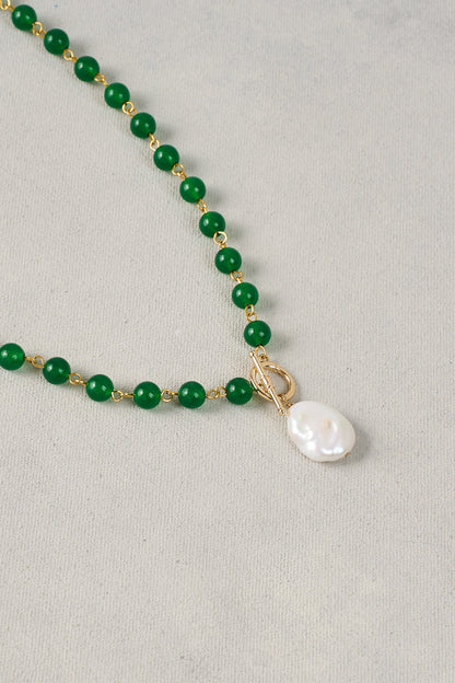 Pearl Pendant Necklace - Emerald