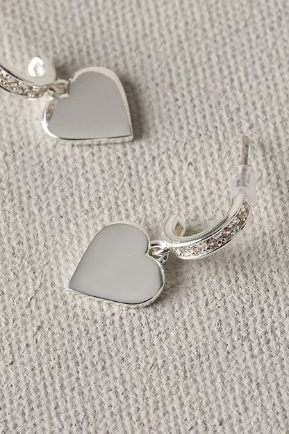 Heart Studs Sterling Silver Plated