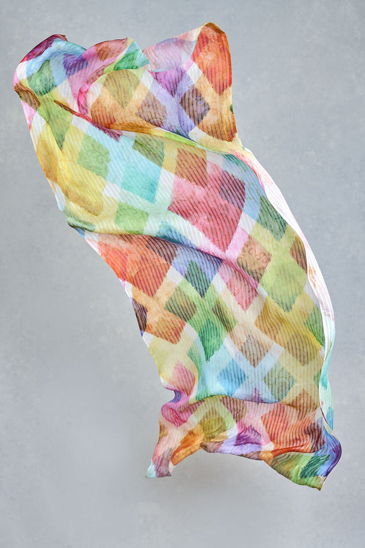 Textured Diamond Scarf – Multicolour