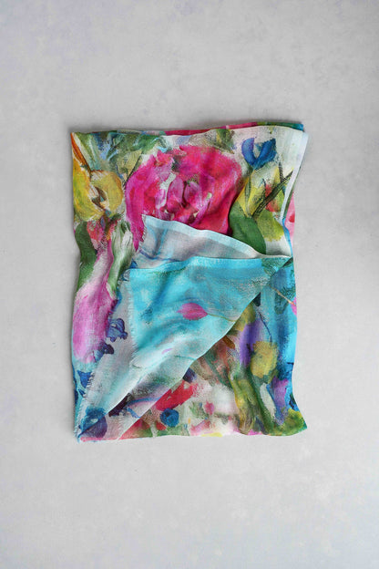 Large Bloom Scarf - Multicolour