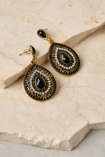 Black Halo Earrings