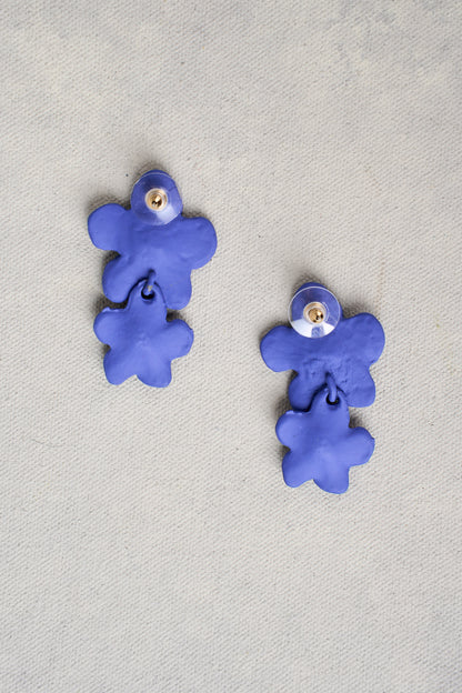 Blue Floral Earrings