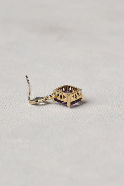 Double Drop Studs - Purple