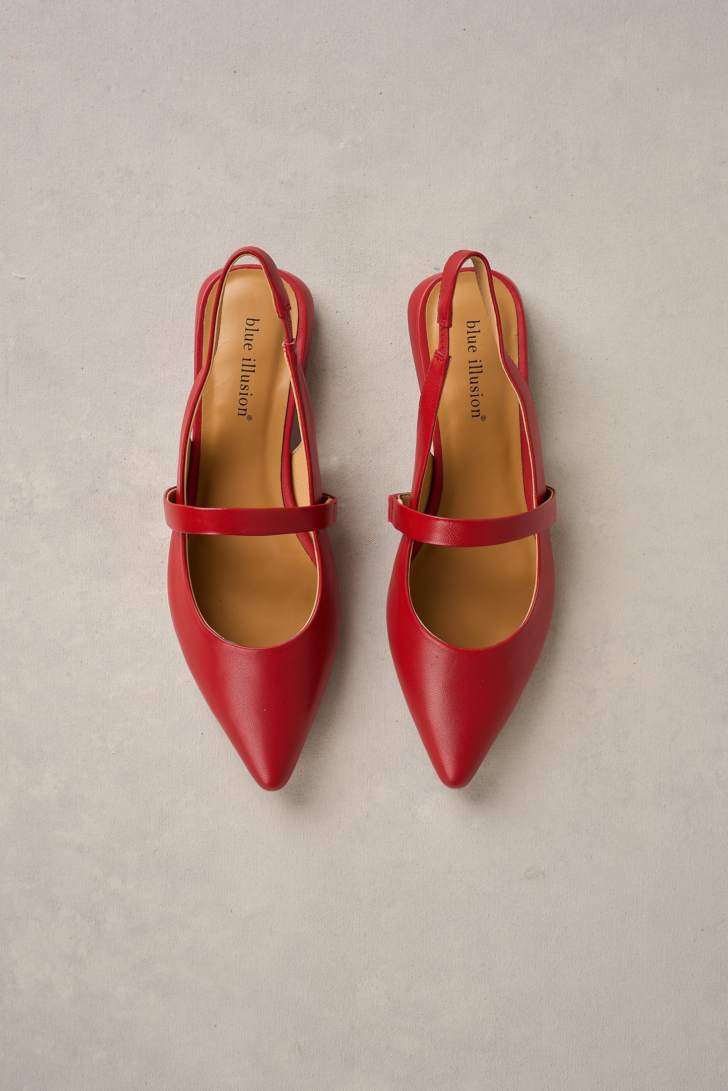 Elisa Pointed Flat - Rouge