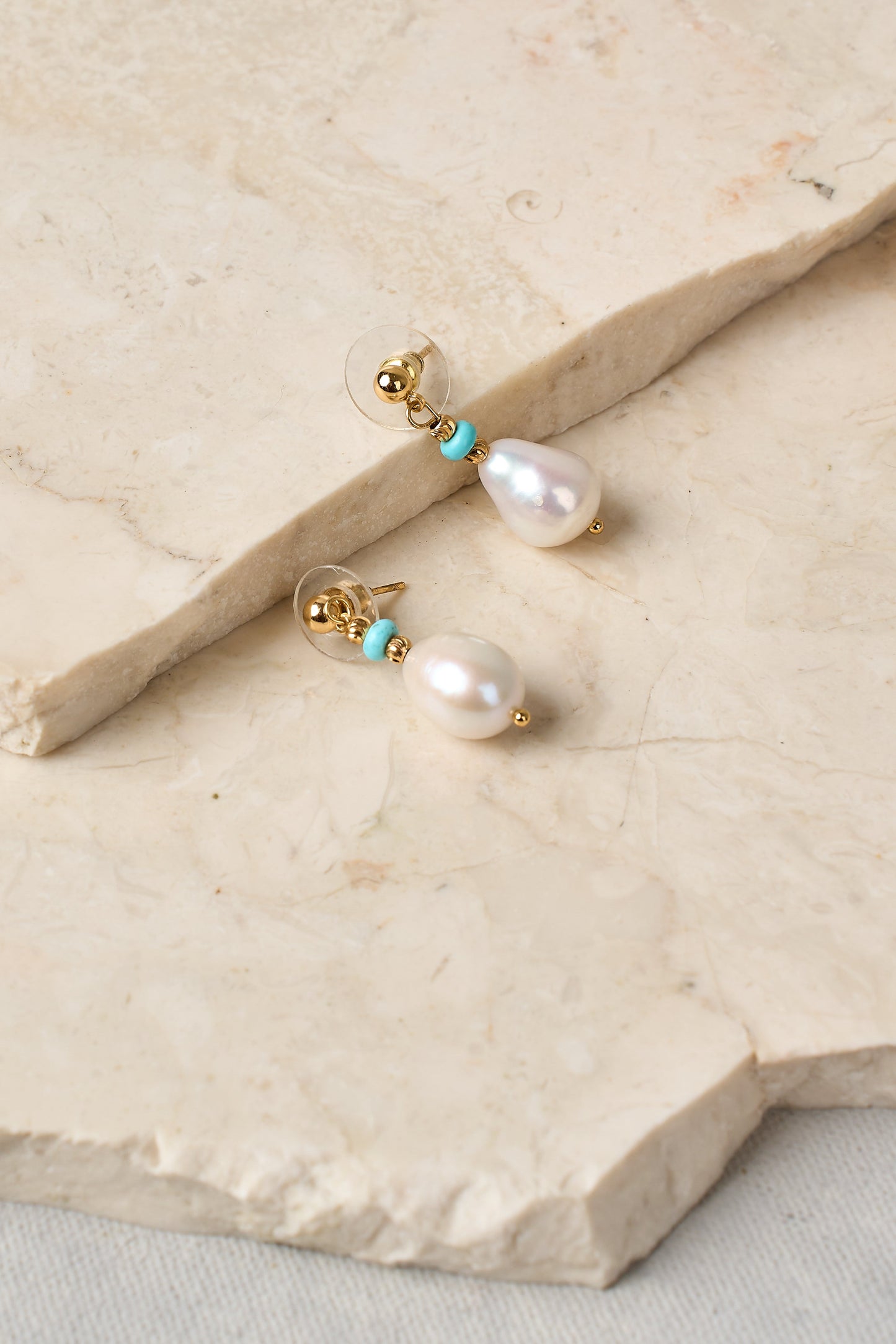 Elise Pearl Drop Earrings - Multicolour