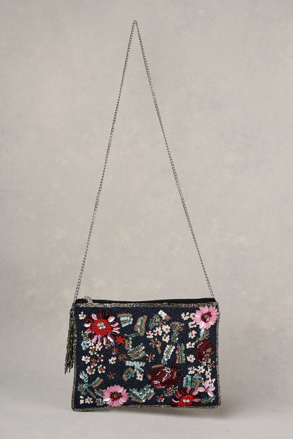 Floral Sequin Clutch - Multicolour