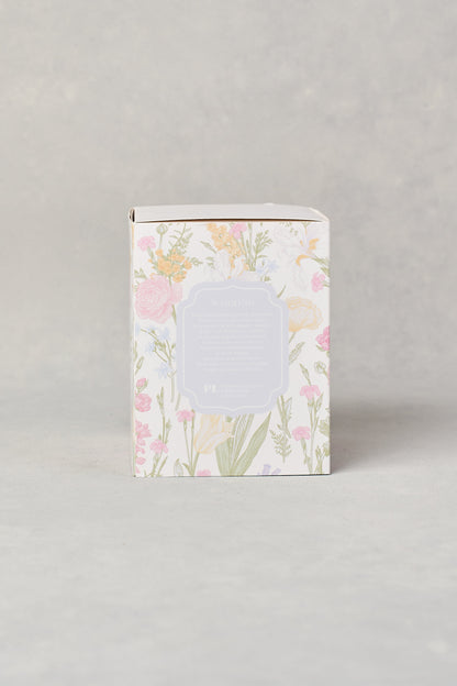 Floral Garden Glass Cloche Candle