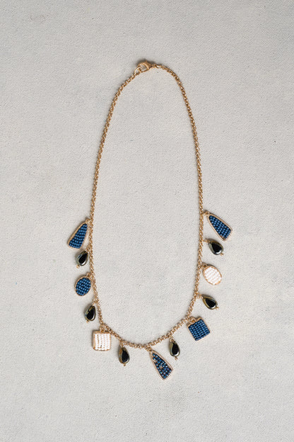 Midnight Shimmer Charm Necklace - Multicolour