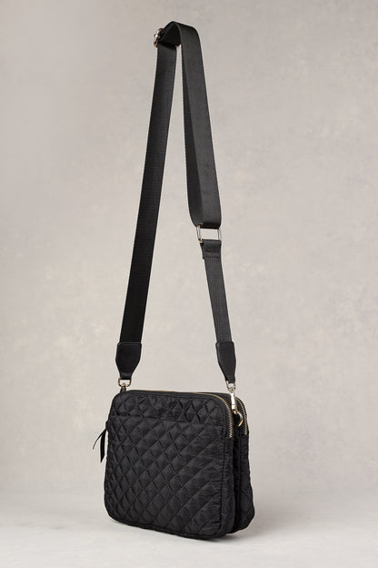 Naomi Quilted Crossbody Bag - Black