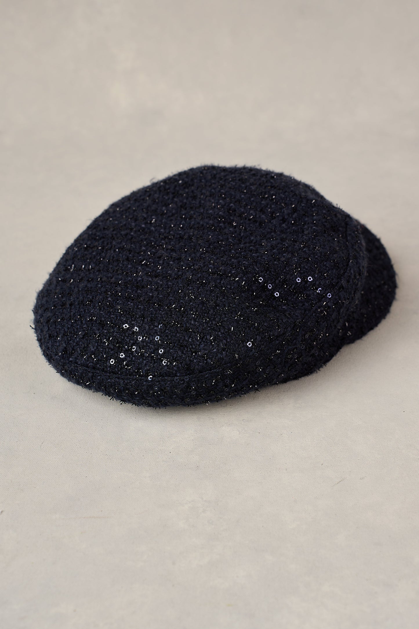 Navy Sequin Baker Boy