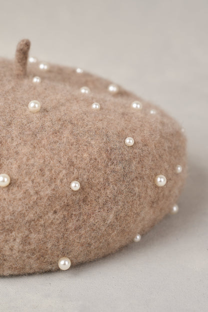 Pearl Beret - Taupe Marle