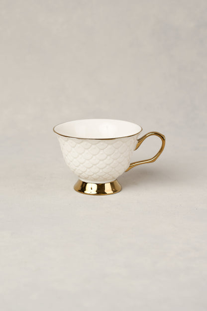 Ripple White Cup & Saucer
