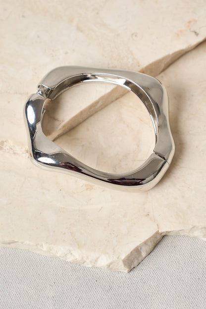 Sculptural Silver Bangle